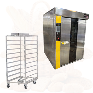 Las mejores ventas horno de pan de panadería 32 bandejas con carro garantía 1 año horno rotatorio nueva máquina de panadería Kien un fabricante de Vietnam - Product Image 1