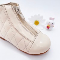 Sepatu Ankle Wanita Baru, Model Fashionable, Motif Kotak-kotak, Empat Musim, Ritsleting, Bernapas, Anti-Selip, Bagian Atas Kulit Asli, EVA