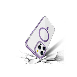 Coque Netzy pour Magsafe pour iPhone 15 Pro Max, antichoc avec protection airbag, silicone blanc détachable, série Nana - Product Image 6