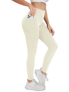 Pantalones de yoga sin costuras de cintura alta para mujer, cintura elástica, mallas deportivas de Color sólido, bolsillo, estilo informal, ropa deportiva transfronteriza - Product Image 4