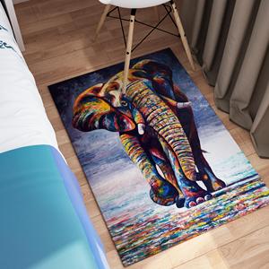 Alfombras con Estampado de Elefantes, Alfombra de Entrada, Abstracta, Animal, Salón, Personalizada, Impresa en 3D, Alfombra Suave No Tejida - Product Image 4