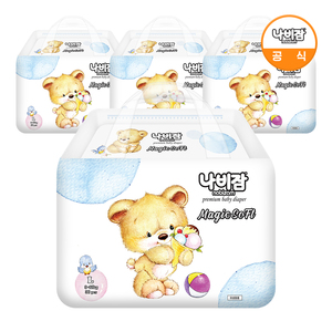 Nabizam MagicSoft Couche pour bébé de taille L à bande 36 feuilles x 4 paquets - Product Image 1