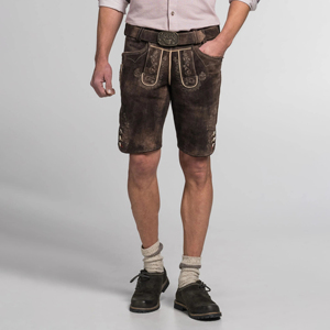 2025 nouveau Style hommes décontracté sec Cool Oktoberfest Trachten allemagne bavarois Lederhosen cuir Shorts brodé Vintage - Product Image 6
