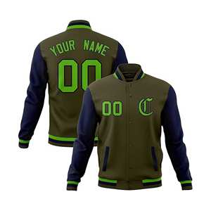 Blouson aviateur à col montant vintage personnalisé veste de baseball universitaire pour hommes avec numéro de nom personnalisé service d'hiver OEM grande taille - Product Image 6