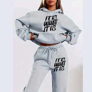 Sudadera con capucha estampada para mujer al por mayor, Sudadera con capucha de forro polar suave con diseño gráfico elegante - Product Image 6