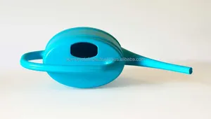 บัวรดน้ำชุบสังกะสีทำจากโลหะสีดำสำเร็จเหมาะสำหรับทำสวนดอกไม้ในร่มและกลางแจ้งที่มีสไตล์ - Product Image 3