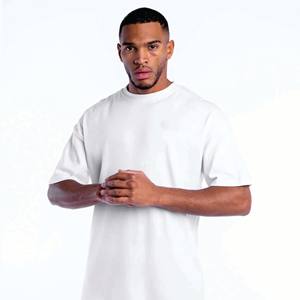 Vente en gros T-shirts à col rond en coton biologique surdimensionné pour hommes, personnalisables avec le logo de votre marque, plusieurs couleurs disponibles - Product Image 1