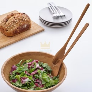 ชุดเซิร์ฟเวอร์สลัด2ชิ้น,ช้อนไม้ไผ่ Eco สำหรับสลัด/ถั่วเมล็ดขายส่ง - Product Image 5