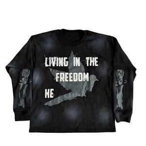 เสื้อสเวตเชิ้ตผู้ชายสกรีนลาย แขนถอดได้ ซิป ทรงบ็อกซี่ ครอป แขนยาวสองชั้น สำหรับผู้ชาย - Product Image 1