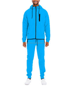 Conjunto Deportivo de Felpa Técnica para Hombre, de Alta Calidad, Transpirable, de Secado Rápido, Talla Grande, Algodón/Poliéster, Chaqueta con Capucha y Pantalones, Tallas S-XL, de Fábrica - Product Image 2