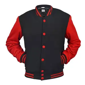 Chaqueta Varsity para Hombre de Alta Calidad, Cierre de Botones, Hecha de Lana, para Invierno, Forrada de Lana, Último Diseño, Gran Venta - Product Image 1