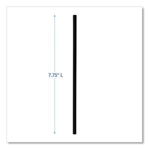 Boardwalk 7.75-Inch <b>Black</b> Jumbo Straws 12500/Carton Polypropylene <b>Wrapped</b> Plastic for Party Occasions - Product Image 3