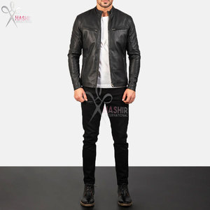 Chaqueta de Motociclista de Cuero PU Negro para Hombre, con Cierre, Estilo Clásico Urbano, Ropa Exterior para Motociclismo - Product Image 3