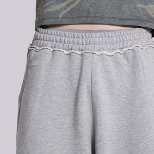 Pantalones Cortos Deportivos Holgados de Felpa Francesa 100% Algodón de 450 GSM Personalizados, Unisex, de Gran Peso, Desgastados, Talla Grande - Product Image 3