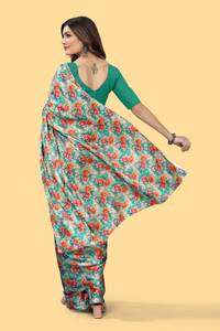 La última colección de Sari bordados de Georgette tradicional para fiestas de boda, festivales; fabricación de Sari indio de moda - Product Image 3