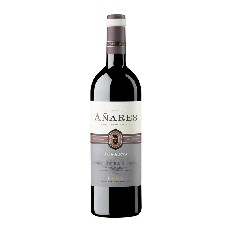 Top Quality Rioja Dry Red wine Anares Reserva 6x75cl ideal with all dishes based red meat duck confit roast beef