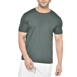 T-shirts de haute qualité pour hommes, couleur unie, col haut, manches courtes sur mesure, t-shirts pour hommes avec toutes les tailles, t-shirts de sport en coton pour hommes - Product Image 1