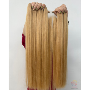 100% Extensions de cheveux humains alignés avec des cuticules brutes vierges de nombreuses longueurs de couleurs personnalisables Cheveux raides Vietnam Vendeurs Prix - Product Image 1