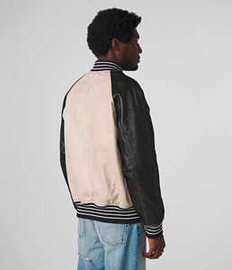 Chaqueta de Cuero Genuino de Vaca de Primera Calidad para Hombre, Estilo Vintage de Invierno, Cuello Alto, Logotipo Frontal, Secado Rápido - Product Image 2