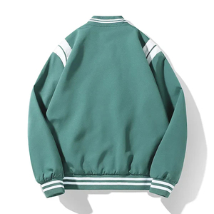 Veste coupe-vent de rue pour hommes veste de survêtement zippée en polyester noir bloc de couleur veste de pulvérisation coupe-vent pour hommes en plein air - Product Image 3