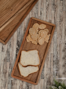 Plateau de service rectangulaire en bois fait main, non fini, sans danger pour les aliments, pour usage domestique - Product Image 6