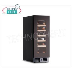 Refrigerador para Vinos Technochef de 18 Botellas, 1 Puerta de Vidrio, Temperatura Ventilada Modelo Eléctrico +2/+20C CW20G1TB para Uso Doméstico - Product Image 1