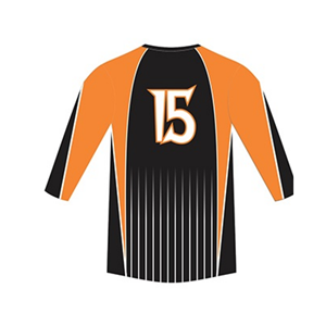 Maillot de baseball pour adultes, manches longues, personnalisable avec logo/numéro d'équipe par sublimation, faible MOQ, 100 % polyester, pour jeunes et adultes. - Product Image 3