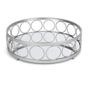 Plateau de service en métal plaqué or et en verre, tendance pour les cafés et restaurants, grossiste en Inde - Product Image 6