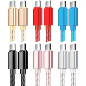 Linh hoạt màu đen Loại-C để Loại-C cáp <span class=keywords><strong>USB</strong></span> với nylon bện 240W 1m cho điện thoại di động 5A Sạc nhanh iOS & máy in - Product Image 2