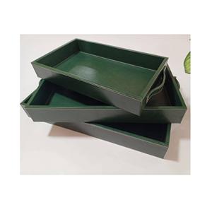 Bandeja de servicio rectangular de nuevo diseño con asa para mesa de centro con forma rectangular de madera para hotel bandeja de servicio para el hogar - Product Image 5