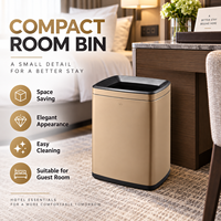 Petite poubelle commerciale en acier inoxydable, bac à déchets moderne pour hôtel, bureau, espace professionnel