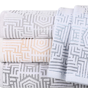 Drap de bain en coton Jacquard Serviettes extra larges Serviette de bain de luxe absorbante douce Premium Spa Hotel Elegant Jacquard décoratif - Product Image 6