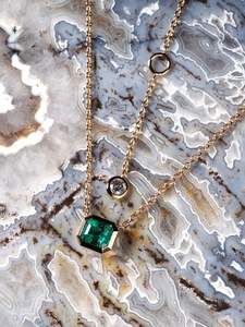 จี้ทอง14K สีเหลืองมรกตเครื่องประดับทองคุณภาพระดับพรีเมียมจี้ทองจี้สร้อยคอมรกตเครื่องประดับจี้มรกตสำหรับเป็นของขวัญครบรอบ - Product Image 6