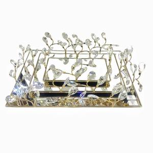 Merveilleux plateau en verre de cristal luxueux nouvelle décoration de table à la maison pour le Ramadan plateau élégant cadeaux de mariage - Product Image 2