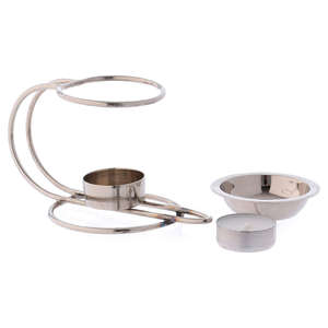 Brûleur d'encens en fil métallique argenté fait à la main en Offre Spéciale dernier brûleur à mazout décoratif pour bureau à la maison pour une utilisation aromatique - Product Image 1