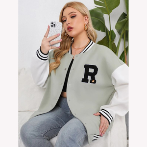 Chaqueta Varsity Personalizada OEM para Hombre, Cuerpo y Mangas de Lana, Chaqueta Bomber Letterman de Alta Calidad - Product Image 1