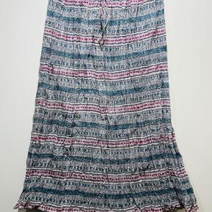 Jupe d'été pour femme 100 % coton pur, élégante et décontractée, en tissu imprimé floral fait main, confortable, naturelle et respirante - Product Image 5