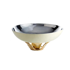 Cuenco decorativo niquelado de último diseño hecho a mano, nuevo Metal con acabado plateado para servir comida dulce, fiesta, comedor, uso - Product Image 3