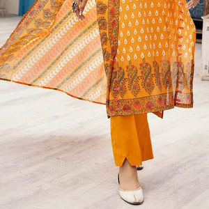 Latest Fashion Premium Packaging Ready to Wear Ladies' 3-Piece Pakistani Lawn Shalwar Kameez Salwar Kameez <b>Dress</b> OEM Service - Product Image 6