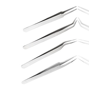 Meilleure vente pince à épiler d'extension de cils à 70 degrés en acier inoxydable de qualité supérieure avec pointe pointue en stock - Product Image 1