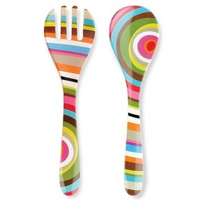 Couverts décoratifs de serveur de salade en résine époxy de haute qualité avec design meilleur vendeur cuillère de service à salade fourchette couverts de décor de Table - Product Image 1