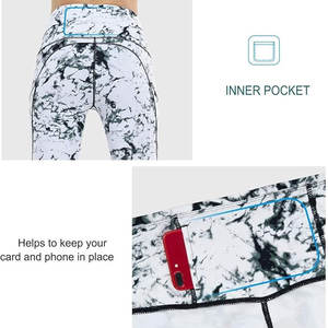 Leggings de fitness taille haute à séchage rapide pour femmes pantalons de yoga sport d'entraînement de gymnastique avec motif solide - Product Image 6