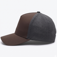 Gorra de Béisbol Unisex Perforada de Dos Tonos, Ajustable, de 5 Paneles, Transpirable, Impermeable, Deportiva, Casual, para Exteriores, Personalizada, Indonesia