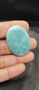UDGEMS High Quality Natural Oval-Shape Green Amazonite Cabochon Loose Gemstone 5-8mm for Jewelry Making Mixed Sizes - Product Image 6
