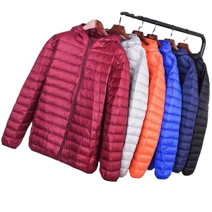 High Quality Lightweight Polyester Hooded Puffer <b>Jacket</b> for <b>Men</b> Stand Collar Quilted Winter Clothes - Product Image 5