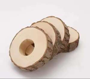 Wood Napkin Ring <b>Set</b> Handcrafted Natural Wooden Eco-Friendly Napkin Holders for <b>Dining</b> <b>Table</b> Decor <b>Rustic</b> Party & Holiday Events - Product Image 1