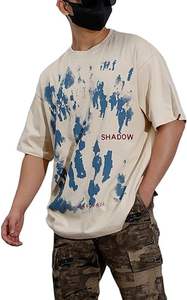 T-shirts graphiques personnalisés pour enfants fabricant unisexe Vente en gros Boxy Fit Oversize streetwear T shirt tee Vintage Col montant lourd - Product Image 2