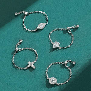 Anillo de cadena de moda de nuevo diseño de alta calidad, anillos chapados en plata de ley 925 clásicos, joyería de alta calidad para fiesta diaria - Product Image 5