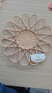 Elegant Natural Rattan Plate And Handmade Rattan <b>Placemat</b> For Dining Table Decoration Tea Pot Coaster And Food - Product Image 6