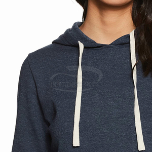 Sudadera con capucha informal de algodón 100% Sostenible para mujer, ropa de calle de invierno con cuello levantado y cremallera frontal, fabricación de sudaderas - Product Image 6